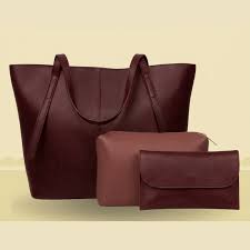 Luxury leather tote bags flatlay